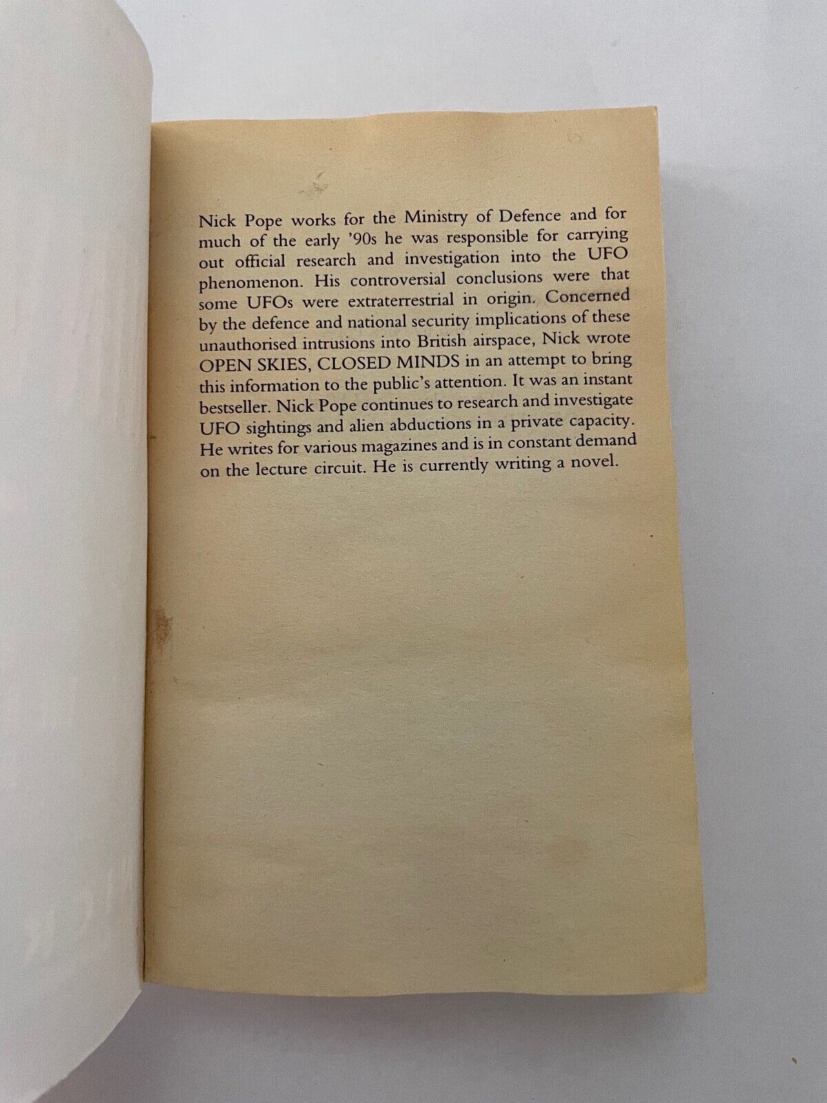 The Uninvited An Expose Of The Alien Abduction Phenomenon Nick Pope UFO Expert