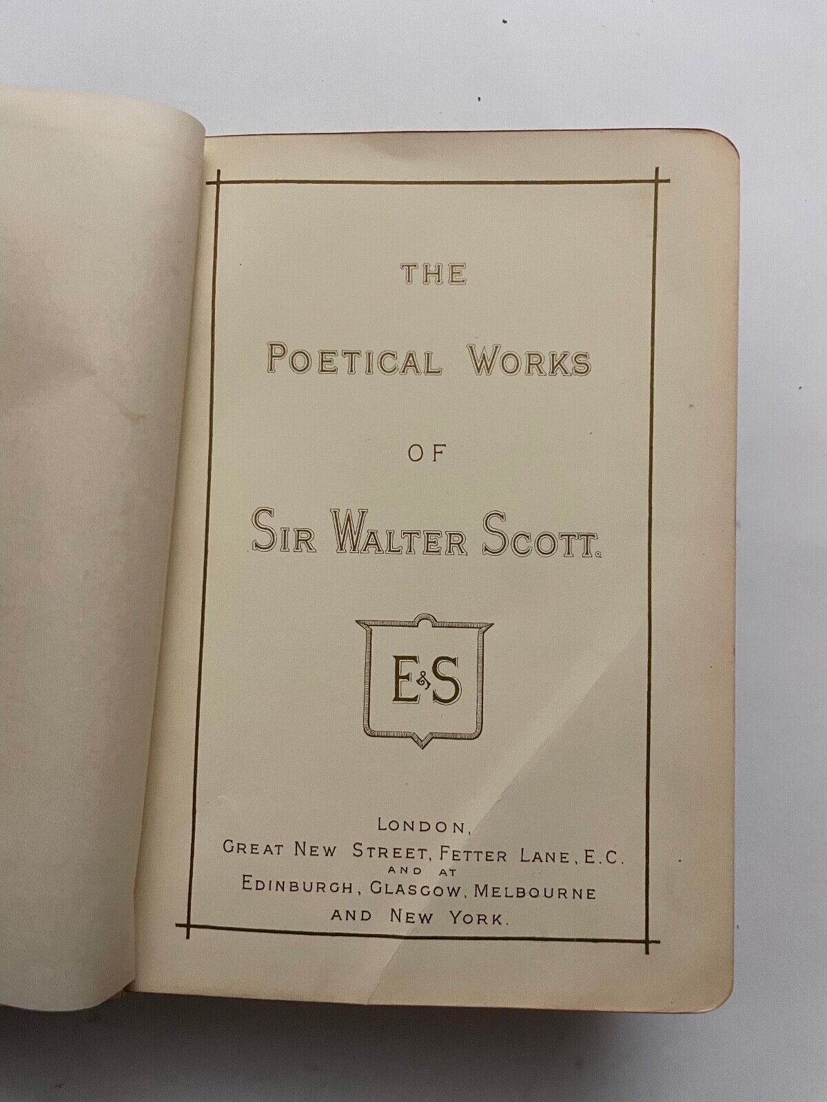 The Poetical Works of Sir Walter Scott 1870