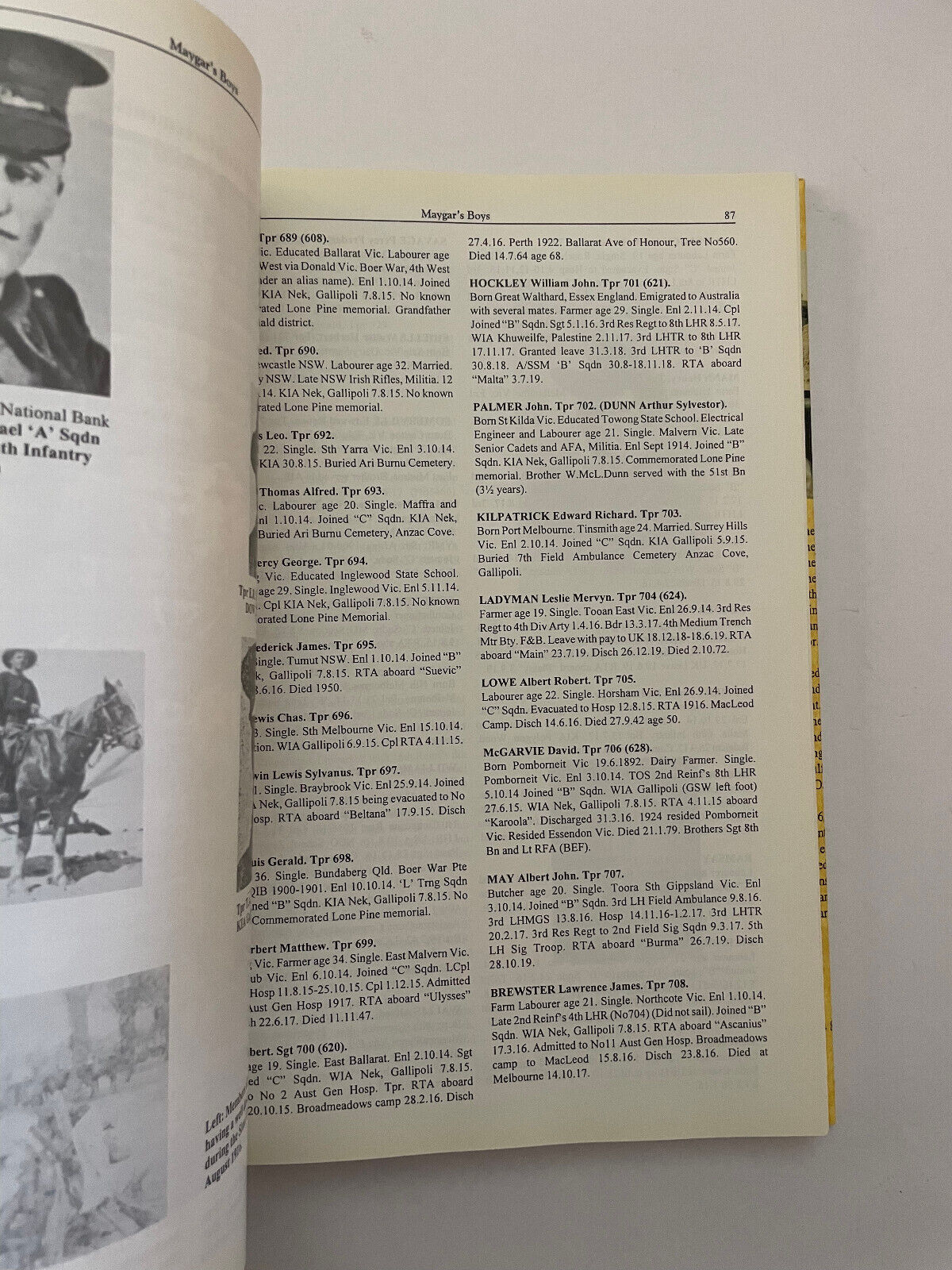 Maygar’s Boys – A Biographical History of the 8th Light Horse Regiment AIF 1914-