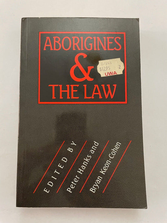 Aborigines and the law: Essays in memory of Elizabeth Eggleston