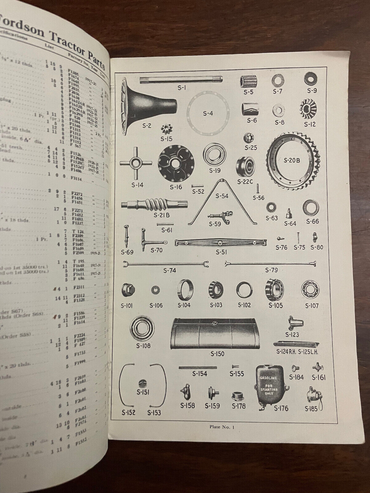 Original Fordson Tractor 1926 parts price list manual/paperback