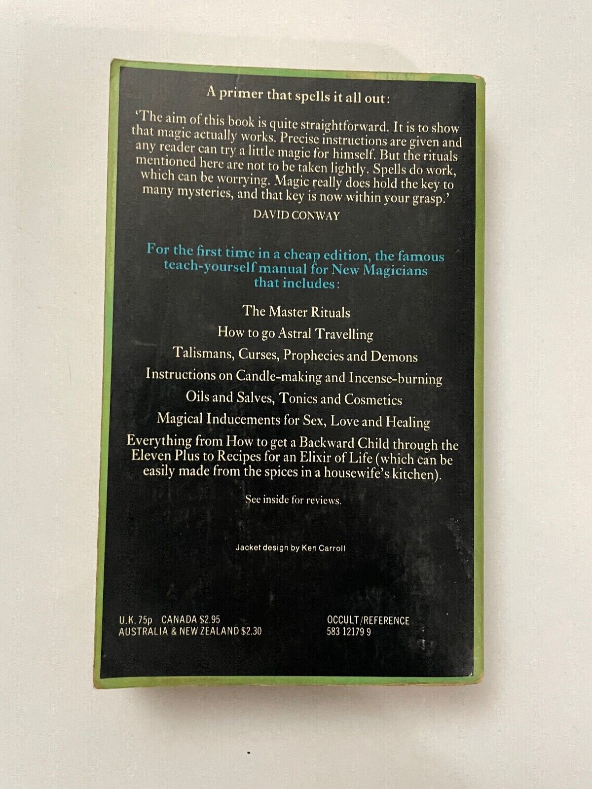 Magic: An Occult Primer by Conway, David -Paperback