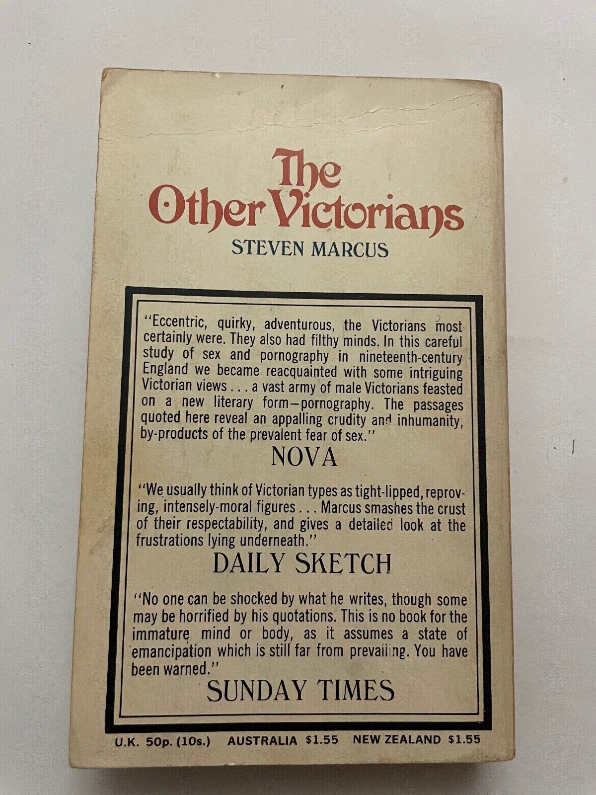 The Other Victorians Steven Marcus A Study Of Sexuality In Mid 19th Century