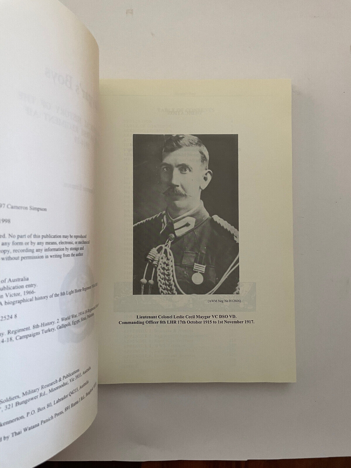 Maygar’s Boys – A Biographical History of the 8th Light Horse Regiment AIF 1914-