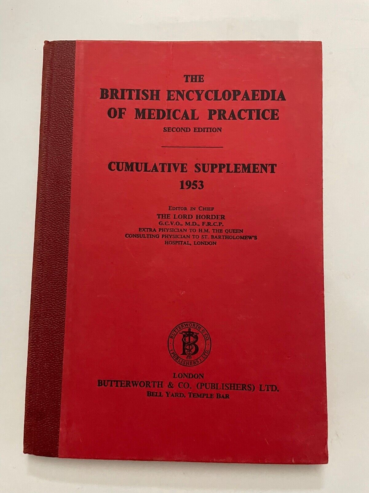 The British Encyclopaedia of Medical practice 1953 supplement