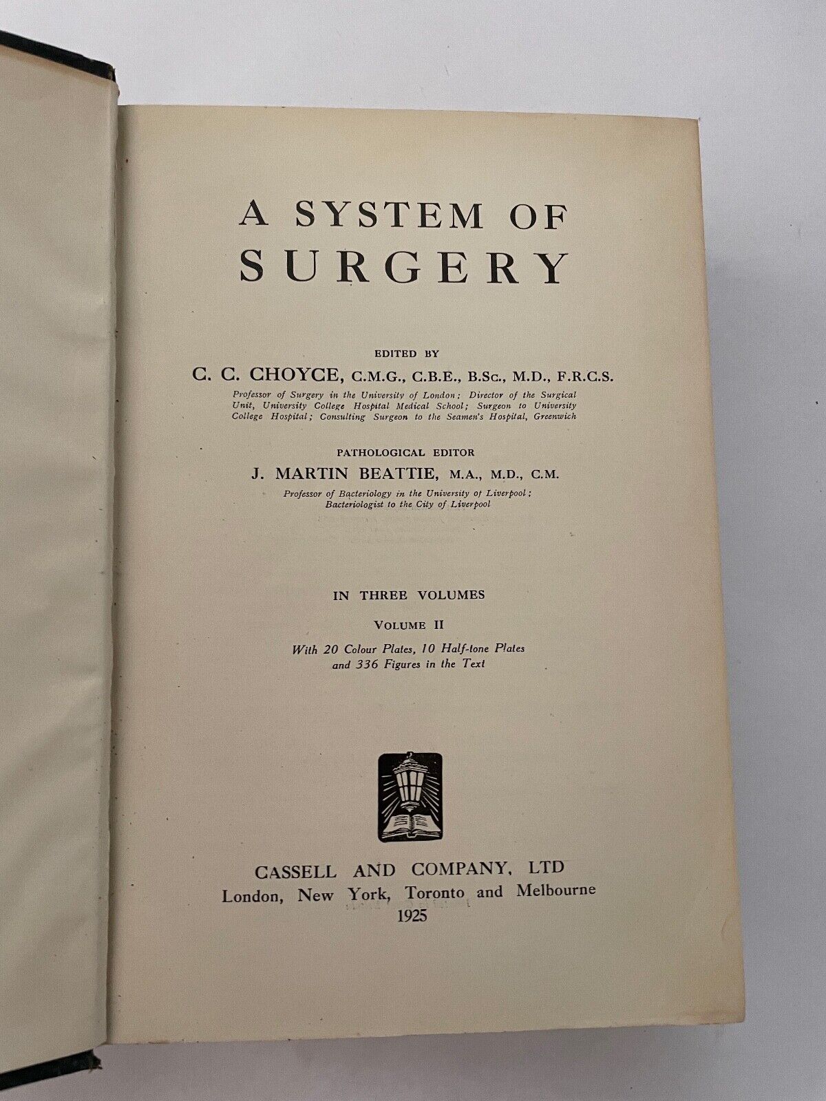 A System of Surgery by CC Choyce