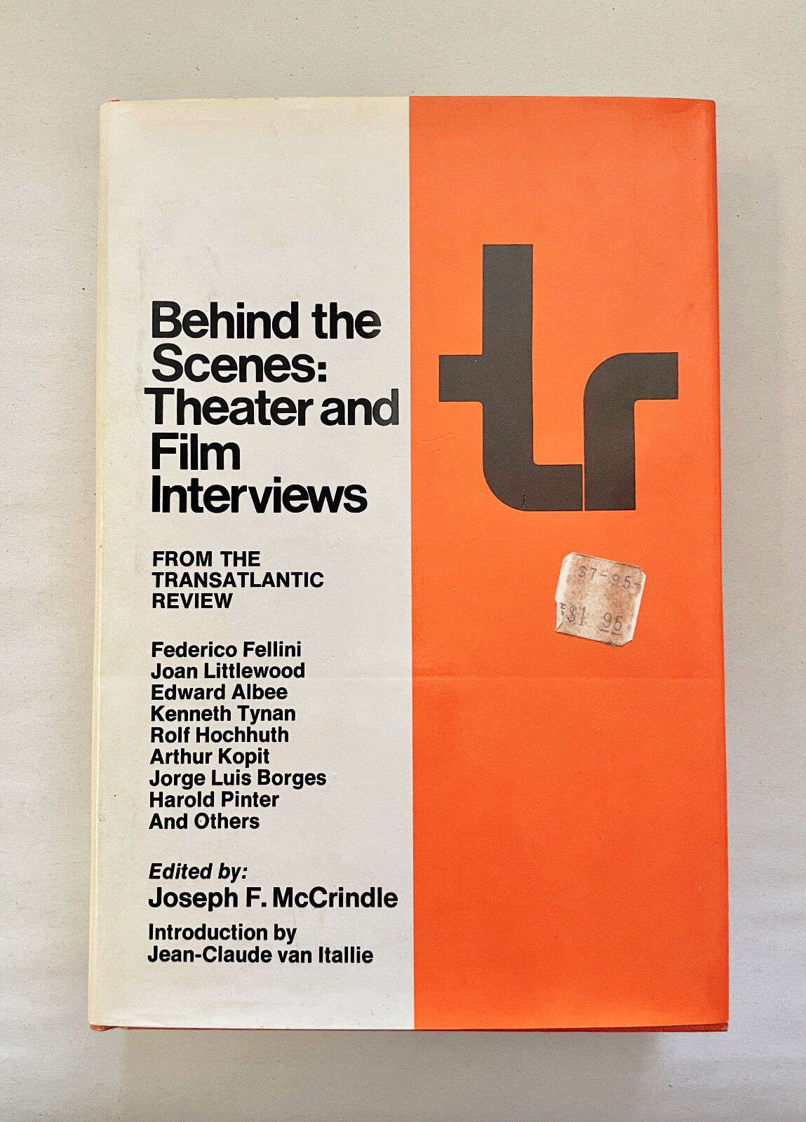 McCrindle, Joseph  BEHIND THE SCENES Theater and Film Interviews from the Transa
