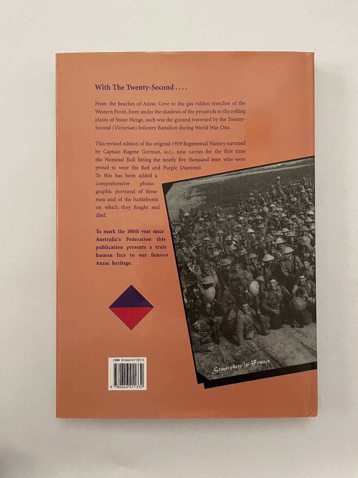 'With The Twenty-Second'. A History of the Twenty-Second Battalion AIF Hardcover