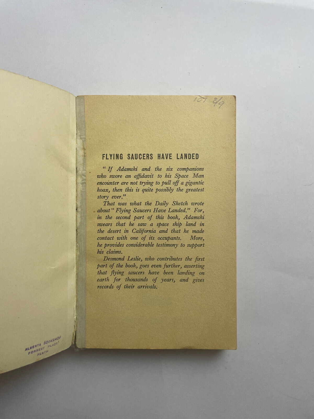 FLYING SAUCERS HAVE LANDED by Desmond Leslie  George Adamski Panther