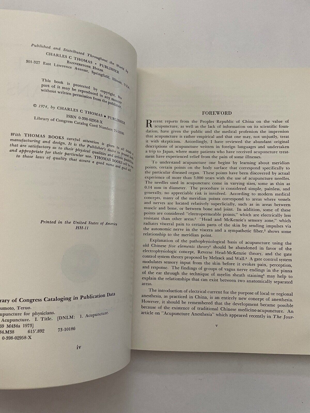 Acupuncture for Physicians by Teruo Matsumoto