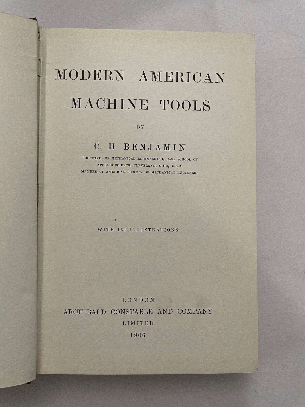 Modern Amercian Machine tools by CH Benjamin 1906