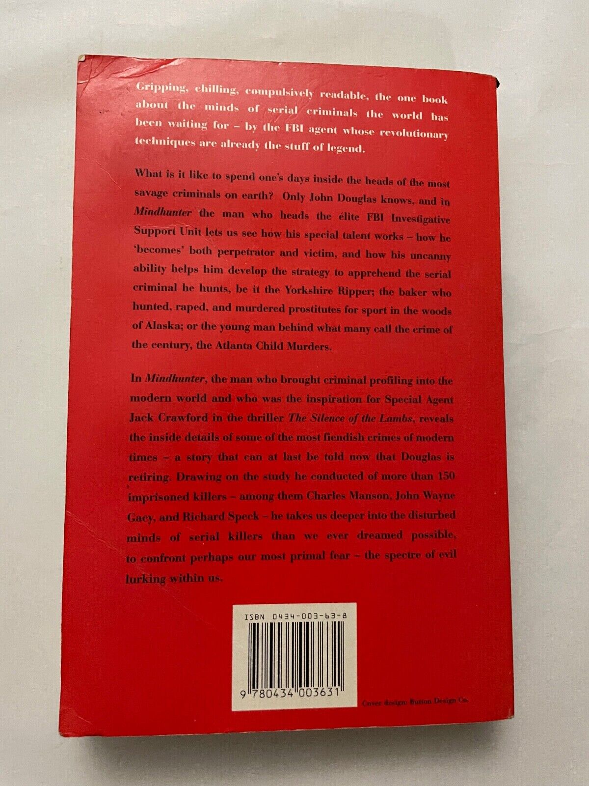 Mindhunter (Inside the FBI elite serial crime unit) by Douglas, John; Olshaker,