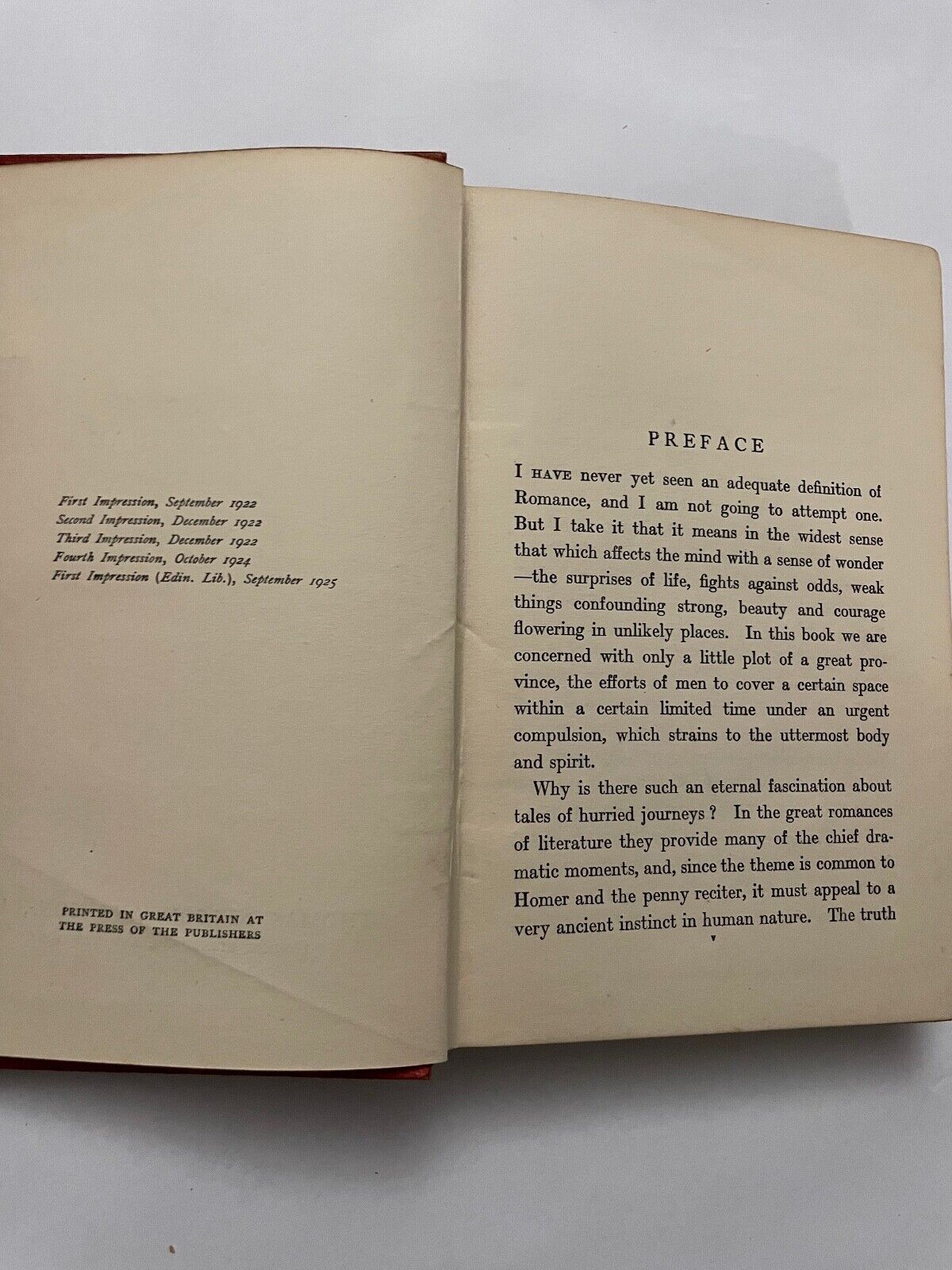 A Book of Escapes and Hurried Journeys by John Buchan (Hardcover, 1925)
