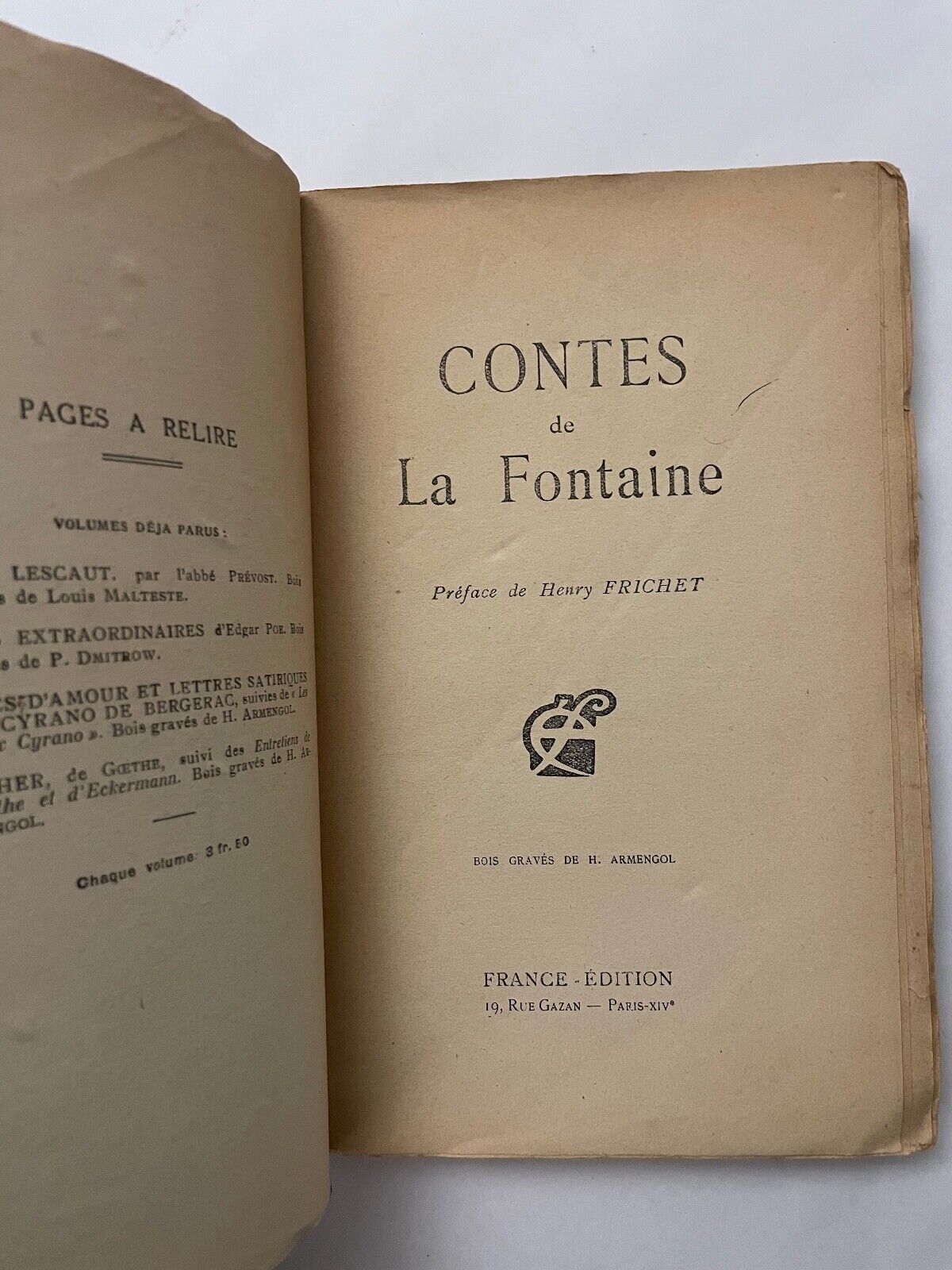 Contes De La Fontaine by Jean De La Fontaine