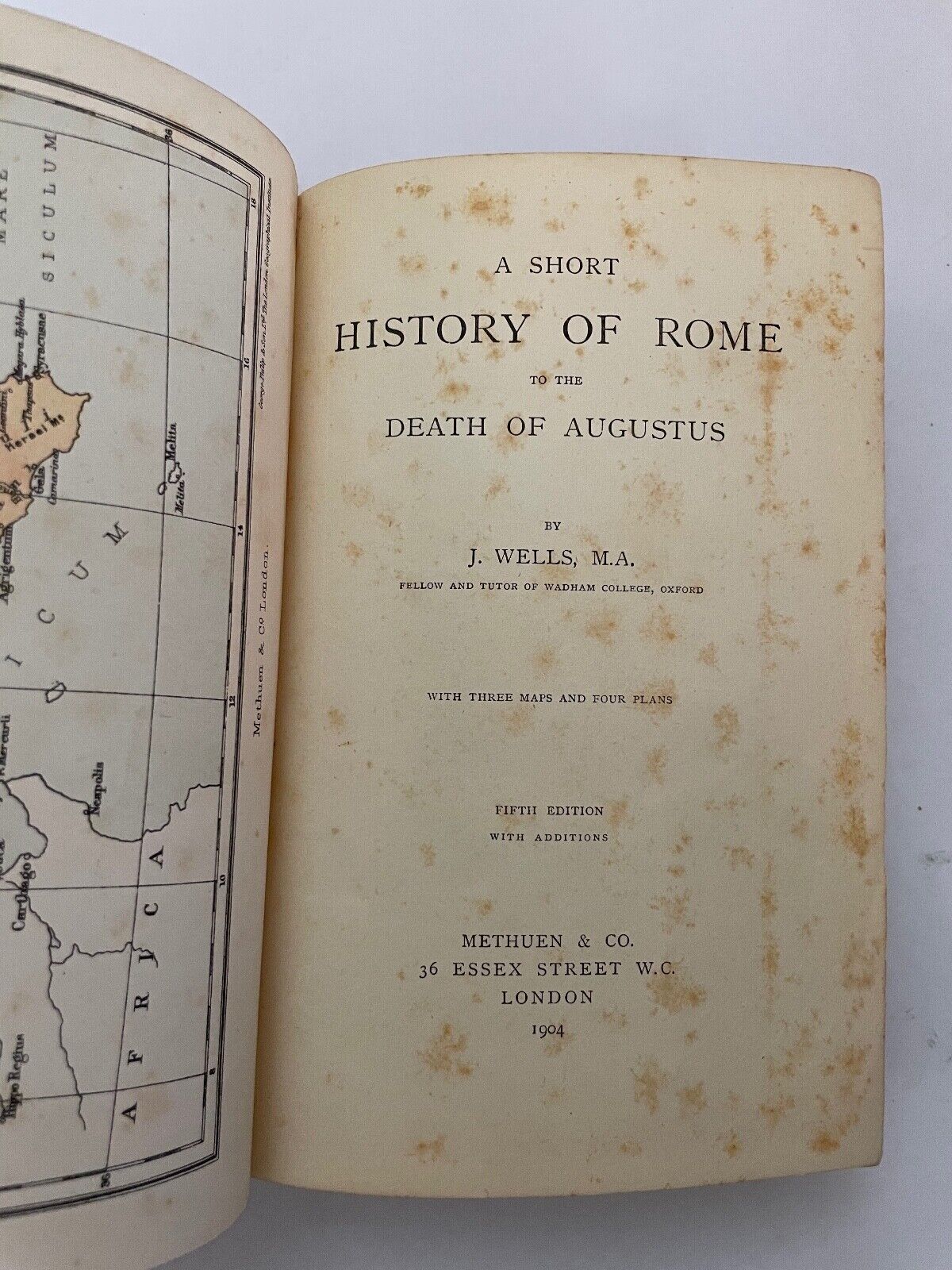 A Short History of Rome to the Death of Augustus by J Wells (1904)