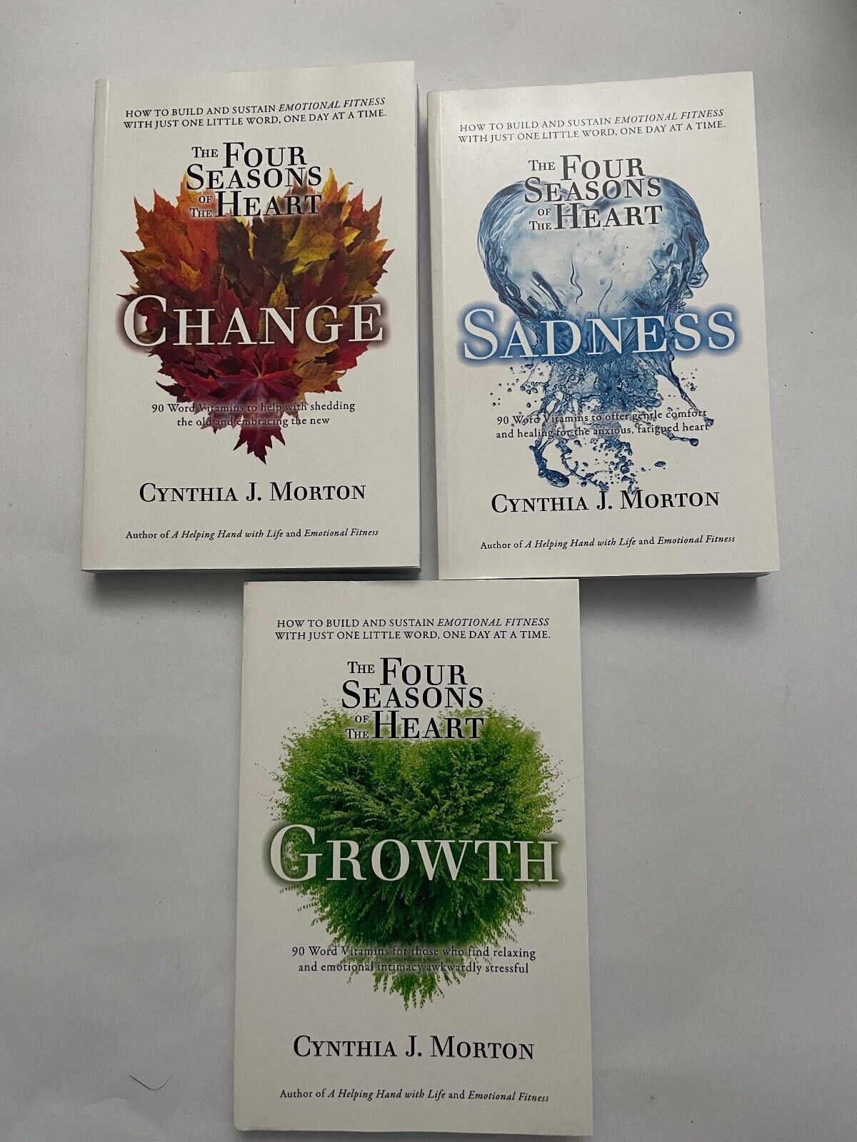 3 book set Cynthia J. Morton The Four Seasons of the Heart Change Sadness Growth